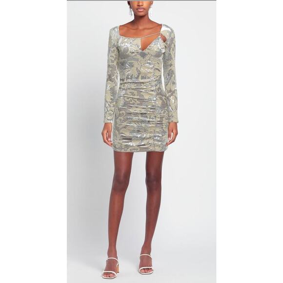 B57 Maje Sheath Mini Dress Womens Small Velvet Sequins Red Carpet Glam Sparkly - Picture 1 of 9